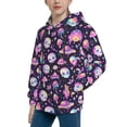 thumbnail image 2 of Daiia Skull mushroom space for Boys Fashion Hoodies & Sweatshirts with Kangaroo Pocket,Hooded Sweatshirt for Kid, Breathable& Moisture Wicking-X-Large, 2 of 6