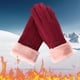 thumbnail image 4 of Guantes para mujer, con pantalla táctil para el dedo completo, guantes cálidos rojo, 4 of 9