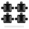 thumbnail image 1 of Caja de conexiones IP68 de 4 piezas, conector impermeable de 3 vías, conectores de caja eléctrica para exteriores, caja de conexión eléctrica impermeable - ? 5,5 mm-10,2 mm/negro, 1 of 5