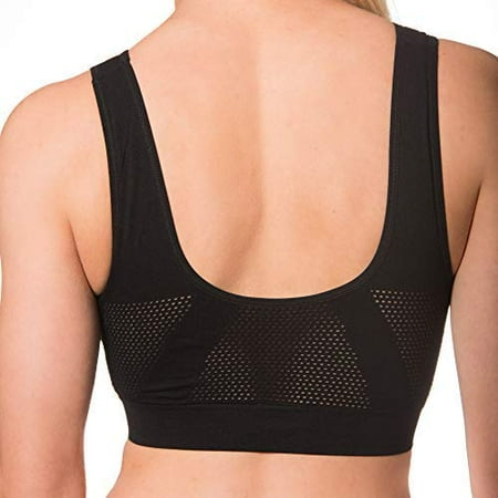 

Comfort Finds Seamless Pullover Cooling Sports Bra – Ladies Wirefree Comfort Bra – 2 Pack (2X-Large 48-50 Black)