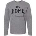 thumbnail image 3 of Inktastic It's Home- State of Nebraska Outline Distressed Text Long Sleeve T-Shirt, 3 of 5
