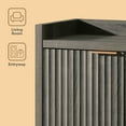 thumbnail image 5 of ARKANTOS Shoe Cabinet with 2 Fluted Doors and Shelves for Entryway Charcoal Oak, 5 of 6