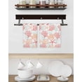 thumbnail image 3 of Red Orange Coastal Kitchen Dish Towels for Drying Dishes Set of 2, Sea Turtle Nautical Coral Summer Beach Waffle Weave Microfiber Hand Tea Bathroom Towels Quick Dry & Absorbent Towel 15.7x23.6, 3 of 7