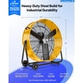 thumbnail image 2 of iLiving 36 Inches 16000 CFM Heavy Duty High Velocity Barrel Floor Drum Fan with DC Brushless Motor, 2 of 9