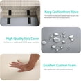 thumbnail image 2 of 6-Piece Outdoor Patio Furniture Set, PE Wicker Rattan Sectional Sofa Conversation Set with Tempered Glass Table & Thick Cushions - All-Weather Garden, Backyard Furniture,Grey, 2 of 8