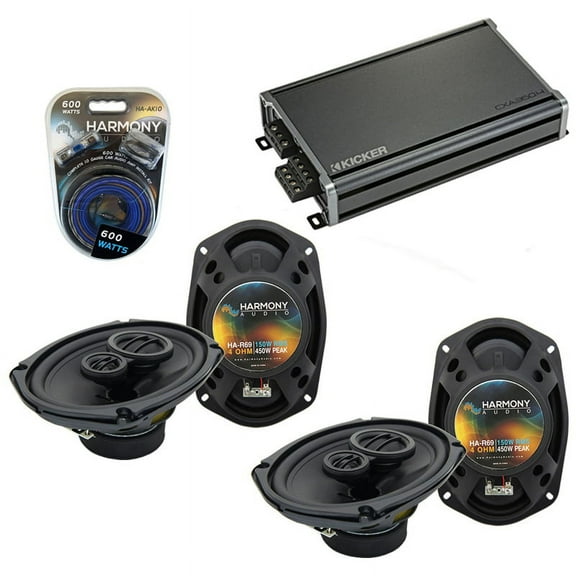 Fits Jeep Patriot 2007-2017 Speaker Replacement Harmony (2) R69 & CXA360.4 Amp