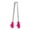 Hot Pink, variant on 5.1" Stainless Steel Sugar Tongs, Silicone-Tipped Coffee Cube Clips for Ice Desserts, Dishwasher Safe Non-Slip Mini Clamps
