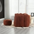 thumbnail image 3 of Comfortable Square Lazy Sofa with Footstool,Soft Bean Bag Chair with High Resilient Foam(Chips) for Living Room and Bedroom, 3 of 27