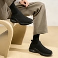 thumbnail image 6 of AMANSSE Men's Hands-Free Slip On Walking Shoes Non Slip Sock Sneakers Air Cushion Lightweight Comfortable Casual Tennis Workout Running Shoes All Black Size 7, 6 of 6