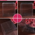 thumbnail image 3 of 100 pcs  Transparent Box Clear Candy Treat Box Gift Packing Box for Wedding, Party and Shower Favors- 4x4x4cm, 3 of 6