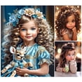 thumbnail image 3 of 5D DIY Full Round Diamond Painting Sweet Girl Set Home Decor Art Crafts, 30*40CM, Frameless.,C, 3 of 4