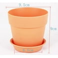 thumbnail image 2 of Plastic Plant Pots,5 Pack Plastic Planters Flower Plant Pots, 2 of 4