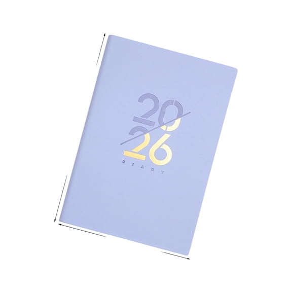 2026 Daily Planner 320 Pages Dated Softcover Leather Academic Planner with Colorful Monthly Mark For Office School Use