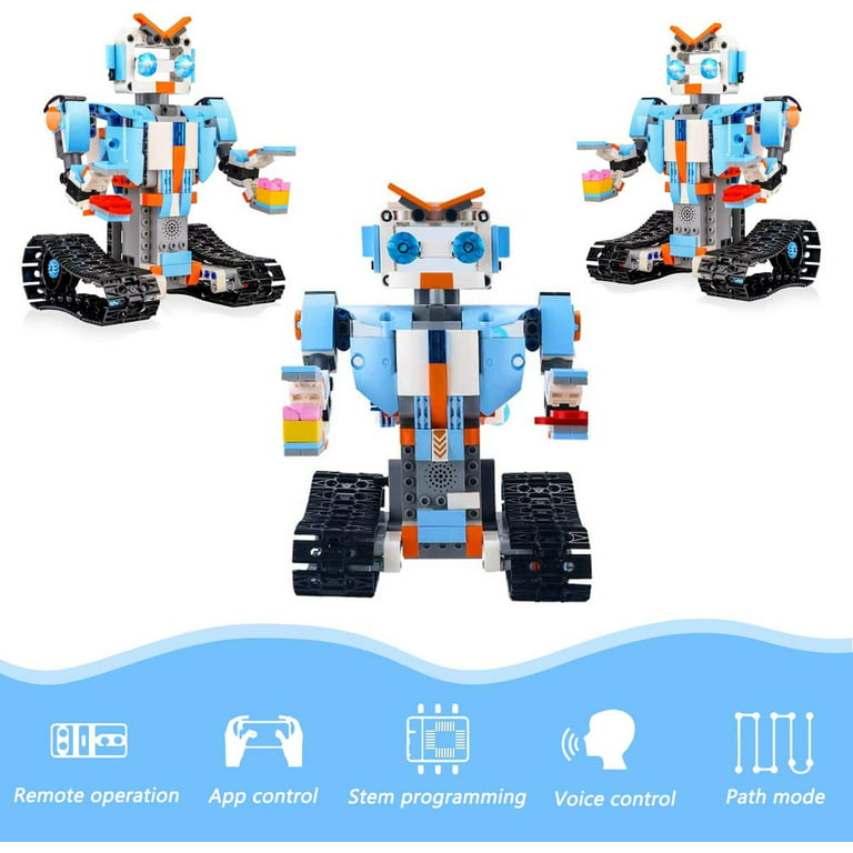 STEM Projects for Kids Ages 8-12 - Robot Building Toys for Boys Girls,  Remote & APP Control Robot Toys Engineering Learning Educational Coding DIY  Building Block Robotics Kit Rechargeable Robot Toy 