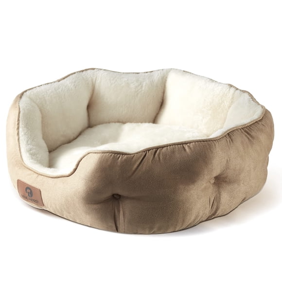 Asvin Medium Dog Bed for Medium Dogs, Cat Beds for Indoor Cats, Pet Bed for Puppy and Kitty, Extra Soft & Machine Washable with Anti-Slip & Water-Res