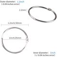 thumbnail image 4 of GFDYREE 1 Inch Loose Leaf Binder Rings, 100PCS Nickel Plated Steel Book Rings for Index Cards, Crafts, Reports, Flash Cards, Notebook, Keychain, Loose Leaf Paper, Photo Albums, 4 of 6