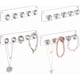 thumbnail image 1 of Organizador de joyas acrílico de 4 piezas para colgar collares en la pared con 5 ganchos, organizador de joyas para pulseras, anillos, collares, cadenas y llaves, transparente., 1 of 6