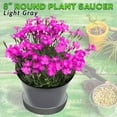 thumbnail image 3 of Little Bear Peak Round Composite Plant SaucerTray (2Pack) 60percent Recycled Plastics & 40percent StoneWood Powder Water Catcher Recycle at End of Life Water Flowers, Light Gray, 8In, 3 of 4