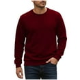 thumbnail image 4 of Crewneck Sweatshirts for Men with Pockets Fleece Lined Long Sleeve Shirts No Hood Mens Casual Solid Color Pullover Thermal Athletic Sweatshirt Tops, 4 of 8