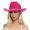 Hot Pink, variant on AJGRHE Cowboy Hat for Women and Men Unisex Woolen Western Cowboy Top Hat With Rhinestones For Men Women Sun White One Size