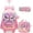 Pink Butterfly, variant on Kids Rolling Backpack for School Girls with Wheels Lunch Bag Pen Case Lightweight Wheeled Bookbag for Elementary Students Ages 6-8