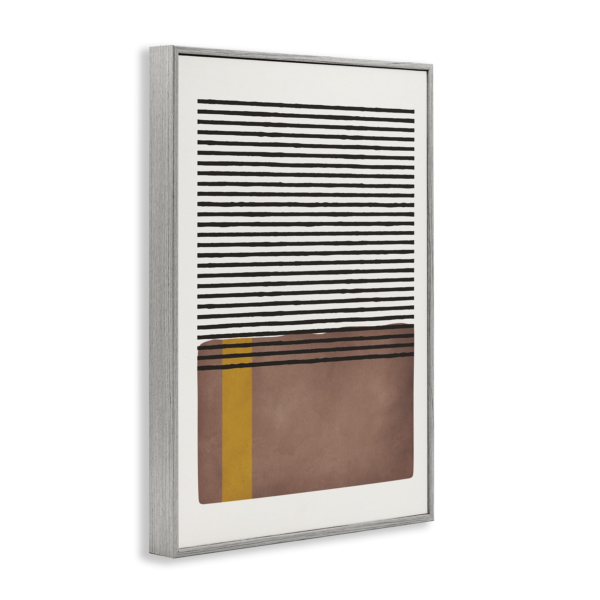 Stupell Industries Cosby Street Abstraction Abstract Painting Gray Framed Art Print Wall Art, 12 x 18