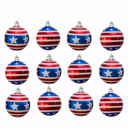 

Veki Day Gift Hanging Decoration Independence 12PC Ornaments Pendant Ball Home Decor Gnomes at Night