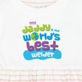 thumbnail image 4 of Inktastic Daddy Worlds Best Welder Girls Baby Dress, 4 of 5