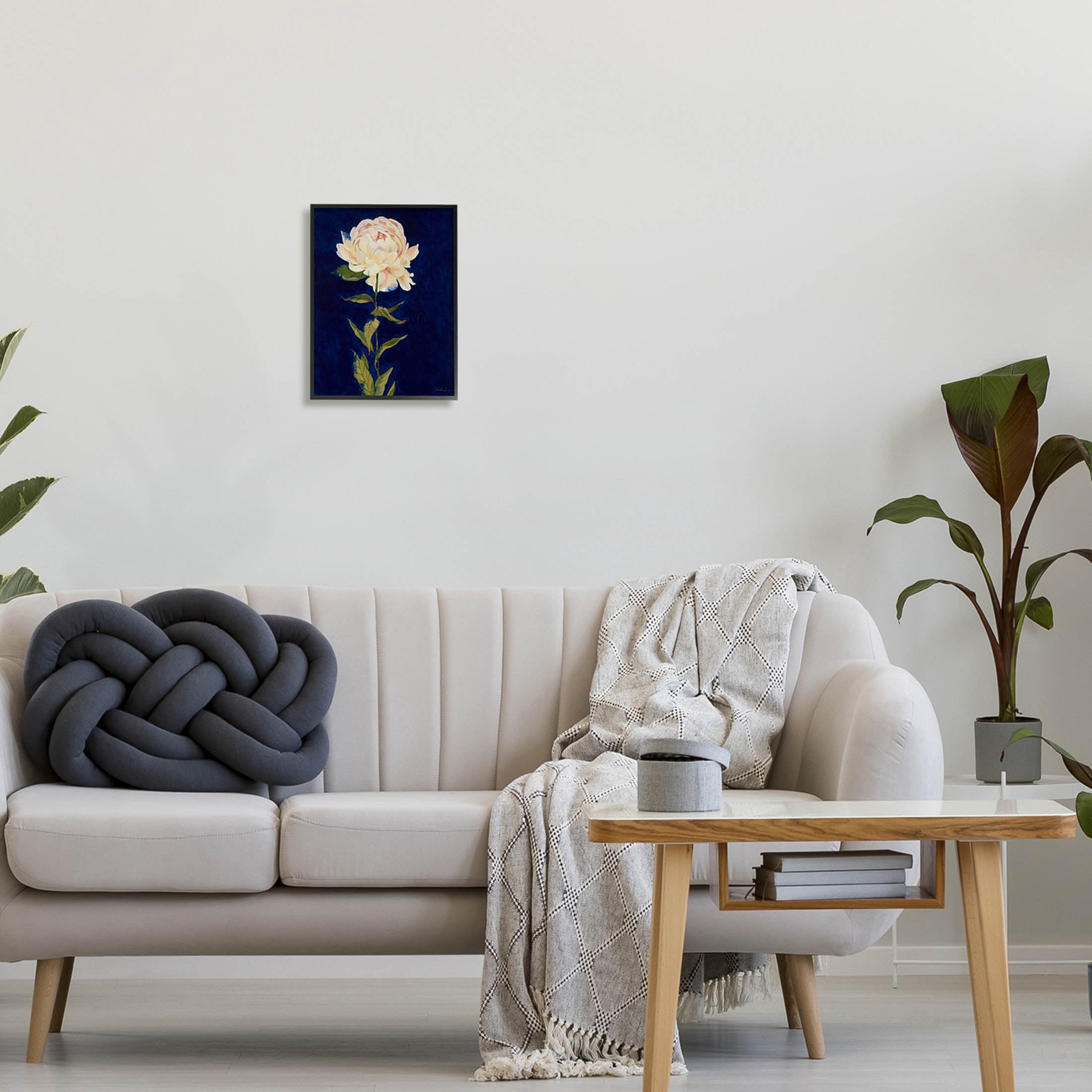 Stupell Industries Bold Rose Bloom Painting Painting Black Framed Art Print Wall Art, Design by Liz Jardine