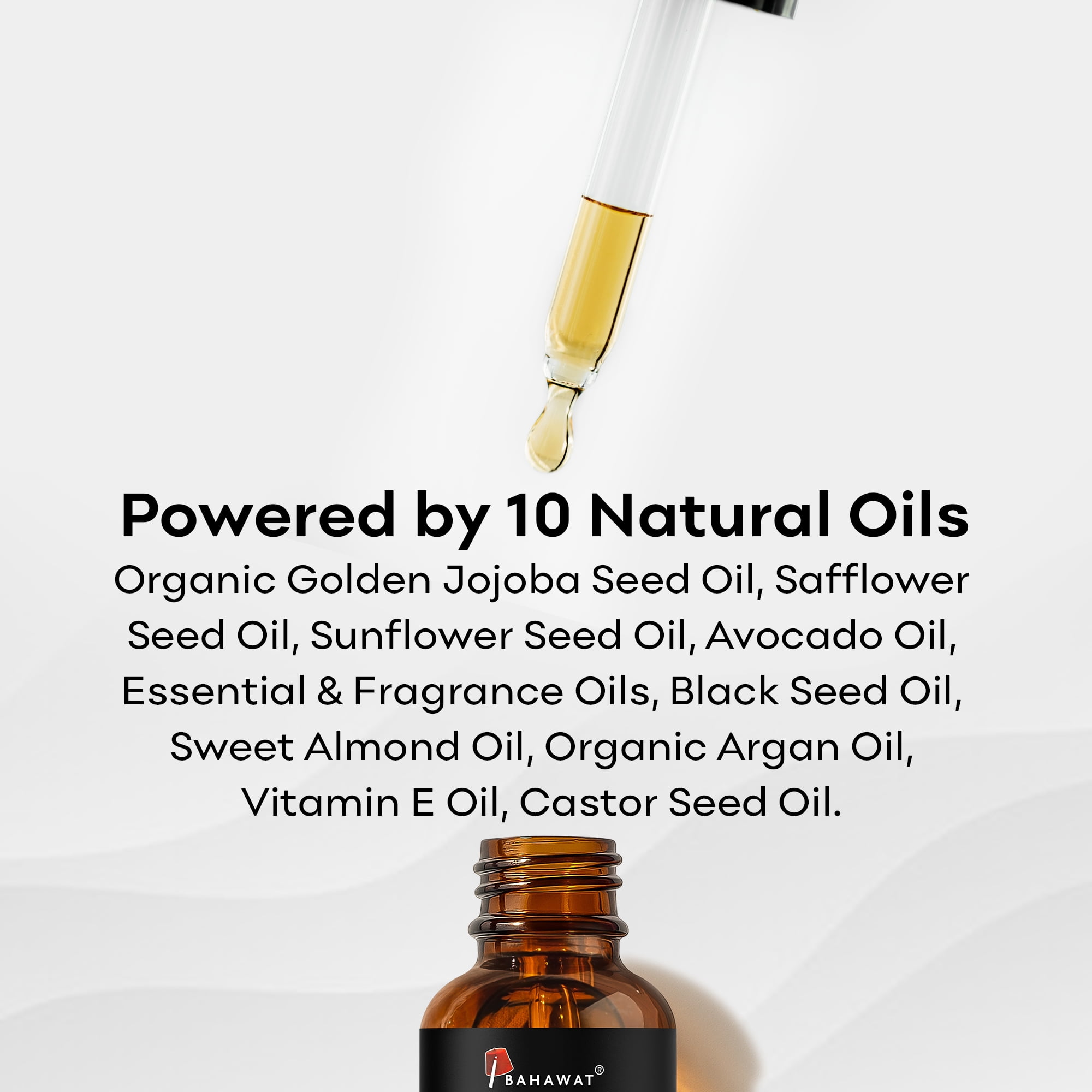 Bahawat Beard & Hair Oil - Natural & Organic Leave-in Conditioner  - Barbershop, 2 oz