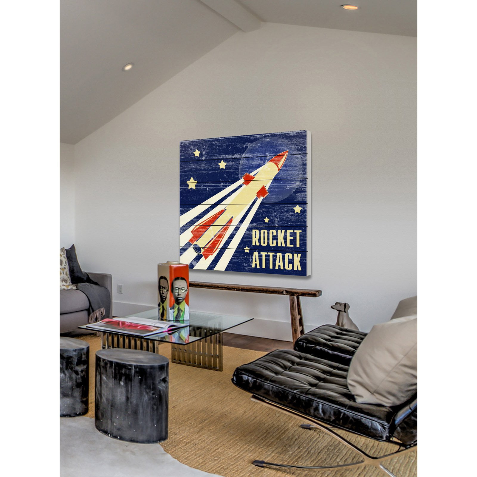 Marmont Hill - "Rocket Attack" Painting Print on White Wood