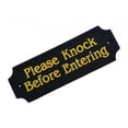 thumbnail image 4 of Negro con letras doradas licencia de puerta Señal de pared Indicador exterior Resistente a - Toca entrar Toca antes de entrar, 4 of 8