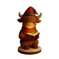 thumbnail image 2 of Highland Cow Figurine - Christmas Night Light Decor, 5.9 Inch Cute Highland Cow Led Christmas Desktop Decor for Holiday Ambiance, Decorative Accent Living Room, Bedroom, Bedside Table (1PC, B), 2 of 8