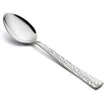 VeSteel Silver Hammered Stainless Steel Dinner Spoons (12 Count)