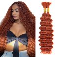 thumbnail image 1 of Cabello boho para trenzar 20 pulgadas jengibre # 350 cabello trenzado humano para trenzas boho cabello humano rizado para trenzas bohemias sin nudos 2 paquetes 3.53 oz onda profunda a granel cabello h, 1 of 1