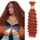 thumbnail image 1 of Cabello boho para trenzar 24 pulgadas jengibre # 350 cabello trenzado humano para trenzas boho cabello humano rizado para trenzas bohemias sin nudos 2 paquetes 3.53 oz onda profunda a granel cabello h, 1 of 1