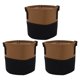 thumbnail image 1 of Bolsa para plantas de tela no tejida, 3 uds., doble Color, 3 galones, bolsa para crecimiento de plantas para jardinería al aire libre, color caqui y negro con asa, 1 of 8