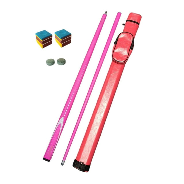 S SERENABLE Pool Cue Two Section Billiard Pool Cue Stick for Office Competition Training pink