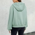 thumbnail image 6 of Women Clothing Women's Solid Sweatshirt Women's Loose Coat Hooded Cardigan Zipper Hoodie, 6 of 9