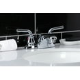 thumbnail image 3 of Kingston Brass FB621RXL Restoration 4-Inch Centerset Bathroom Faucet with Pop-Up Drain, Polished Chrome, 3 of 5