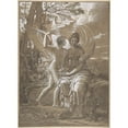 thumbnail image 3 of Charles Meynier 14x18 Black Modern Framed Museum Art Print Titled - The Muse Erato Writing Verses Inspired by Love (ca. 1797), 3 of 5