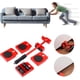 thumbnail image 5 of 5 piezas, herramienta para mover muebles, ruedas para muebles, mover muebles, almohadilla giratoria de 360 grados para juego de rodillos para mover muebles (rojo), 5 of 5
