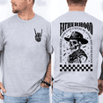 thumbnail image 3 of Fatherhood Rocks Shirt Funny Skeleton Dad Graphic Tee, Rock Dad T-Shirt, Cool Fathers Day Gift for Dad Husband, Front and Back Print, Soft Cotton Unisex Shirt, 3 of 6