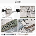 thumbnail image 5 of Teal Floral Tier Curtains, Farmhouse Green White Blue Wooden Light Filtering Kitchen Curtains, 2Pcs Rod Pocket Half Window Treatments Panels for Sink Cafe Cabinet Camper 27.5x24 Inches, 5 of 9