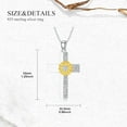 thumbnail image 5 of SISGEM Sunflower Cross Necklace Cross Pendant Necklace Jewelry Gift for Women, 5 of 7