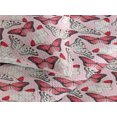 thumbnail image 3 of Ambesonne Butterfly Quilted Bedspread Set 3 Pcs, Exotic Wingy Monarchs Art, King, Rose Pastel Pink and Ivory, 3 of 4