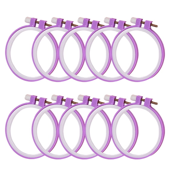 10 Pcs Round Embroidery Frame Adjustable Embroidery Hoop Crosses Stitching Hoop