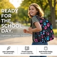 thumbnail image 6 of Xoenoiee Colorful Dog Paw Pattern Backpack for Girls Teenager School Bag with Handle, Portable Kids School Bookbags Casual Daypack with Zipper Pocket for Camping Outdoor Travel Sports, 6 of 7