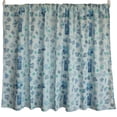 thumbnail image 2 of Cotton Curtain Floral Print 58 Inch Wide Quilting Pattern Floral Hearts and Butterfly Blue, 2 of 3