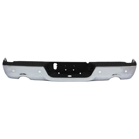 Pickup Rear Bumper Dodge Ram 1500 2010-2012-Silver/Steel/Hole/With Dual Vents